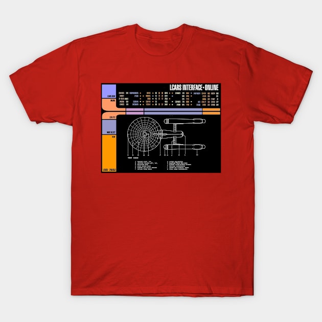 Computer Readout Original Series Top View T-Shirt by Starbase79